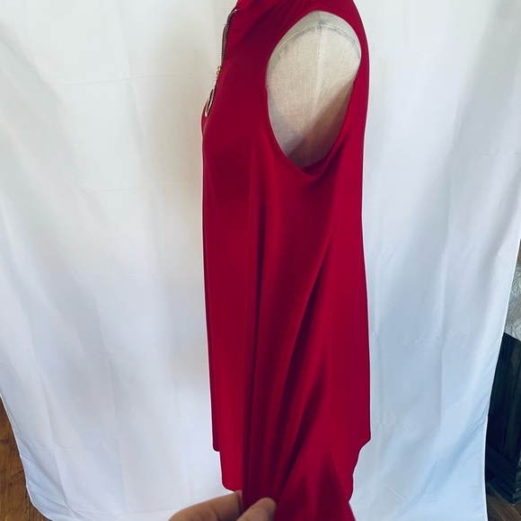 Red Zippered Women's Dress MSK Womens M - Picture 2 of 11